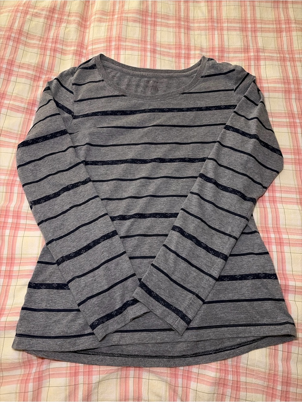Levis Grey Striped Long Sleeve